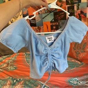 Princess polly cinched lace crop top